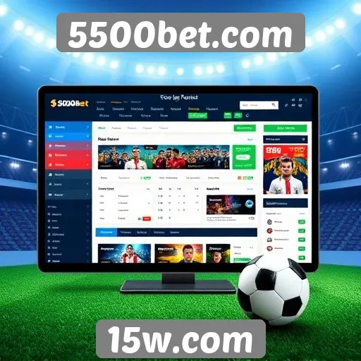 Interface do usuário do 5500bet.com em foco